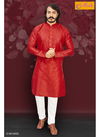 Red Outluk Vol 6 Exclusive Silk Regal Style Long Kurta Pajama 6002